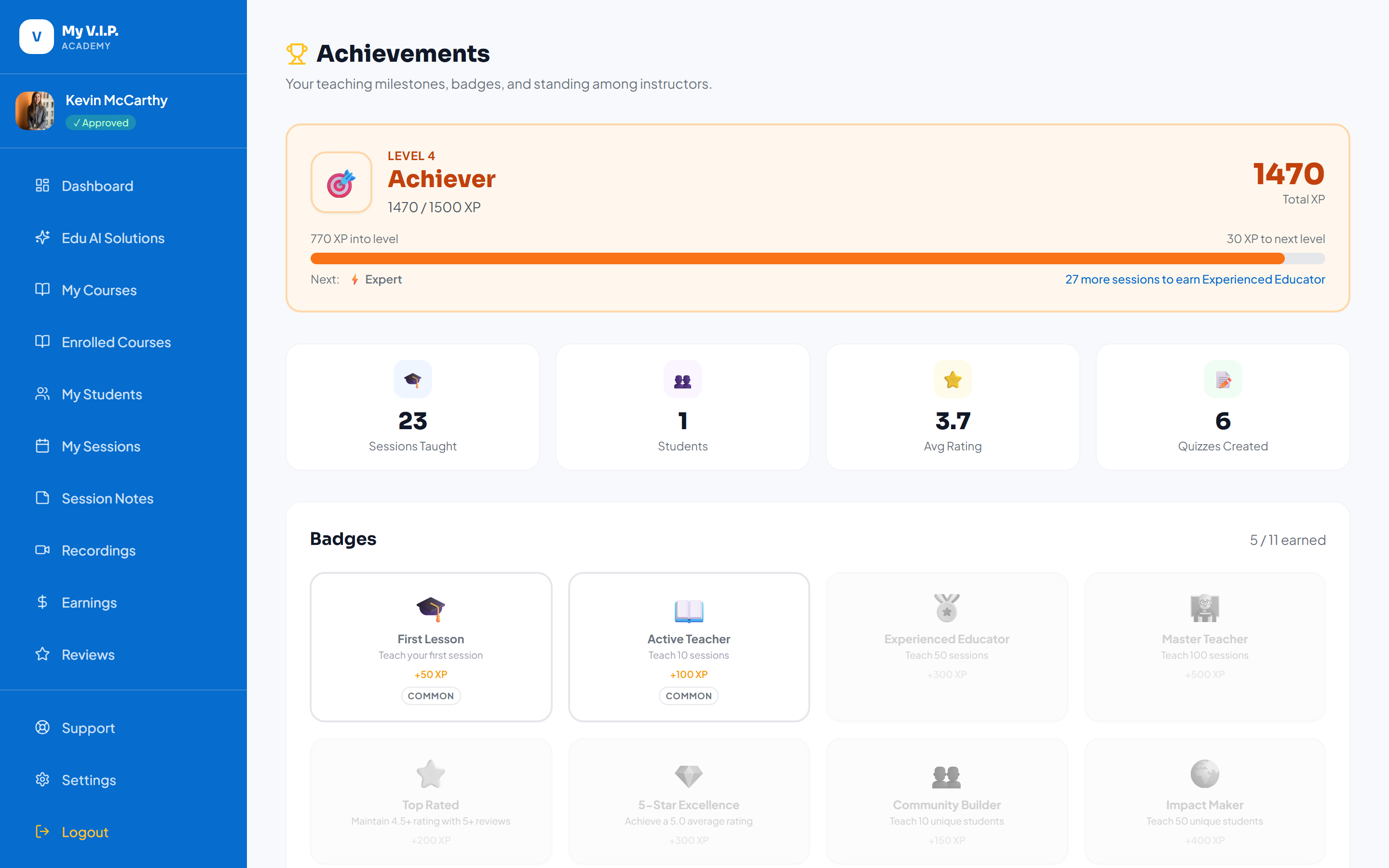 Achievements & XP
