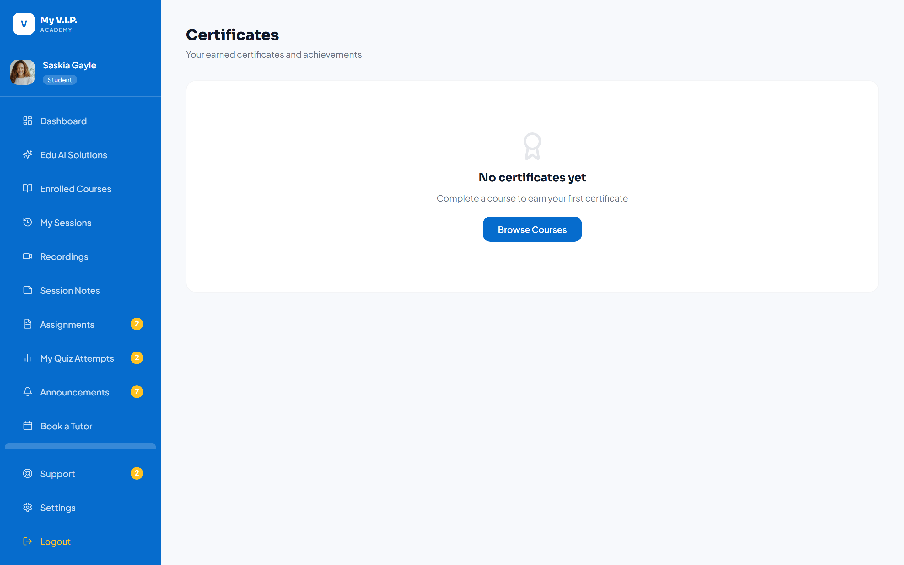 Certificates