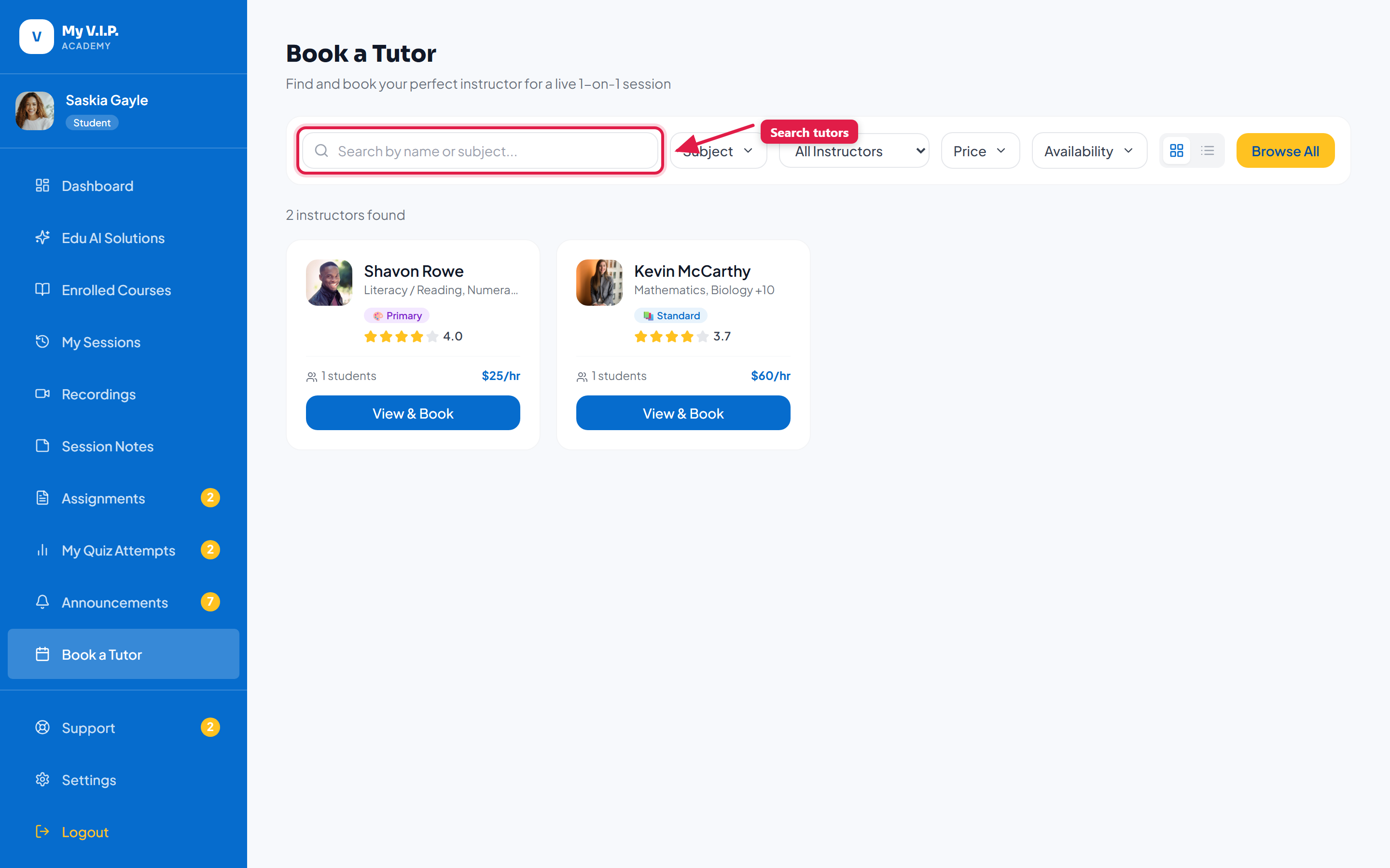 Finding a Tutor