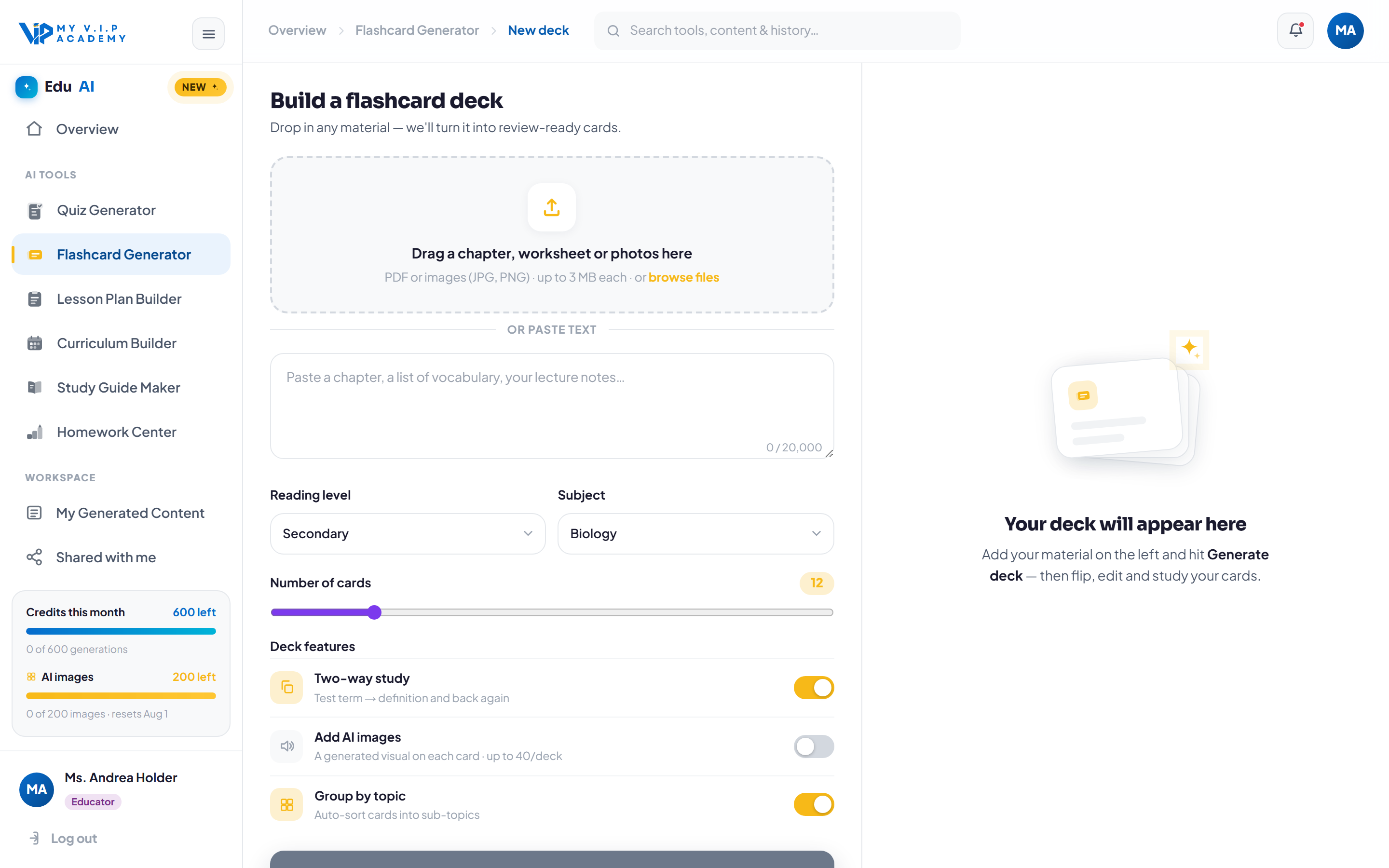Flashcard Generator