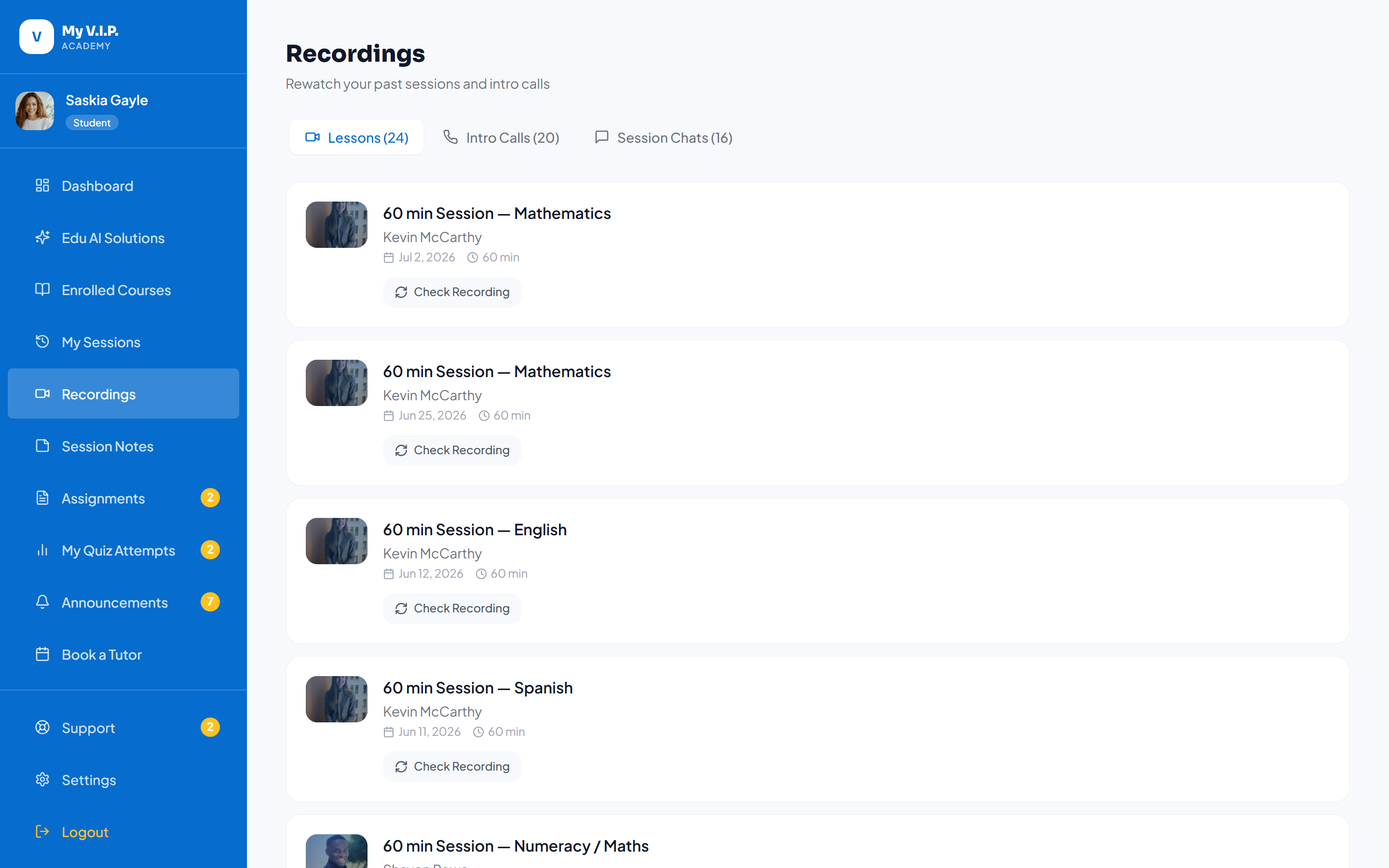 Recordings