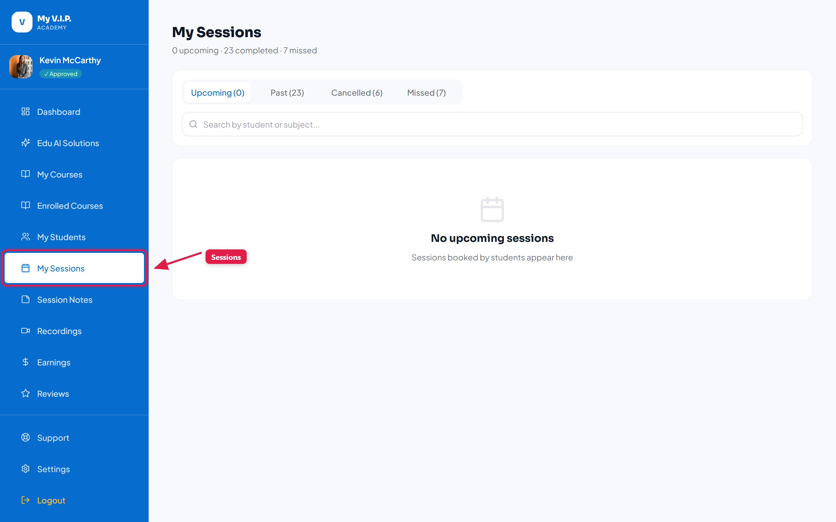 Managing Sessions